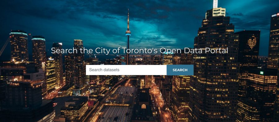 Open data portal website screenshot
