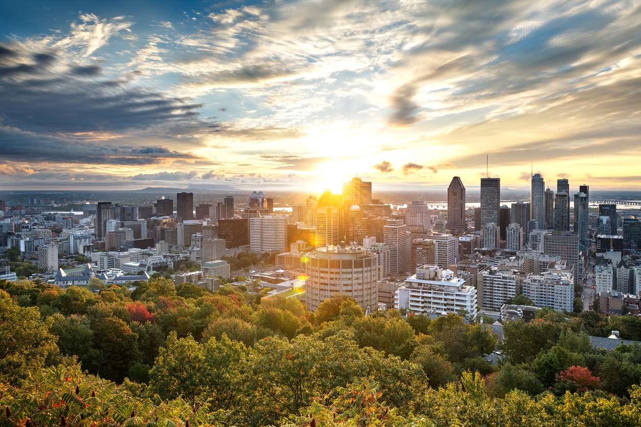L'horizon du Mont Royal de Montréal